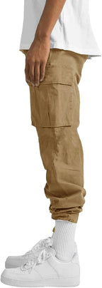 men Cargo Pants Casual Joggers Athletic Pants Cotton Loose Straight Sweatpants