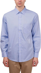 men Non-Iron Polo Button Down Pinpoint Regular Dress Shirt