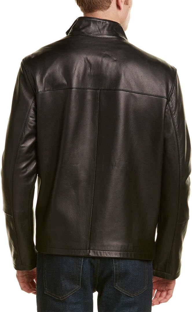Men Smooth Leather Moto Jacket