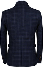 Men 3-Piece Slim Fit Plaid Suit - Blazer, Vest, and Pants Set for Wedding, Prom, and Business