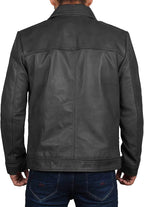Brown Leather Jacket Men - Black Real Lambskin Men Leather Jacket
