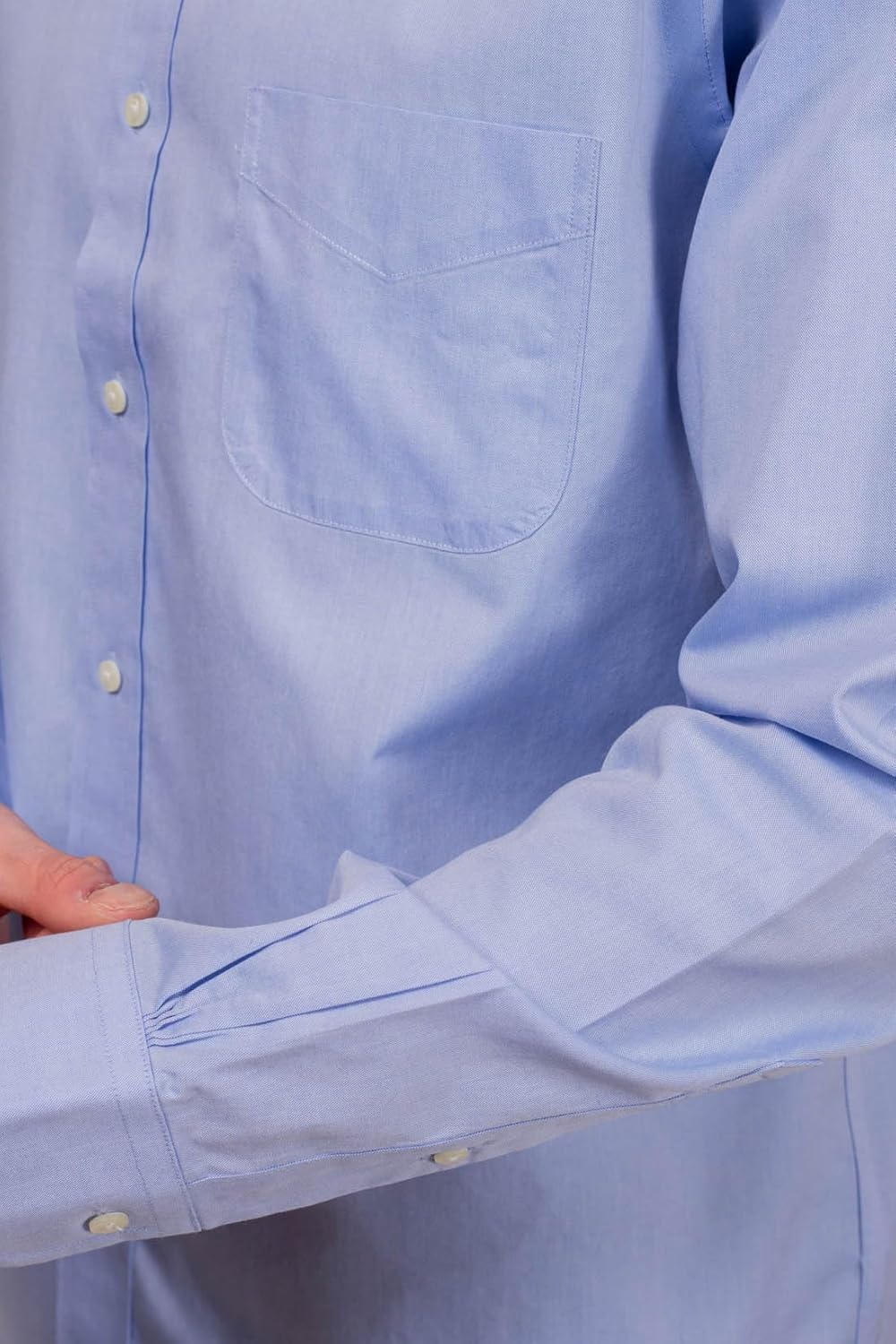 men Non-Iron Polo Button Down Pinpoint Regular Dress Shirt