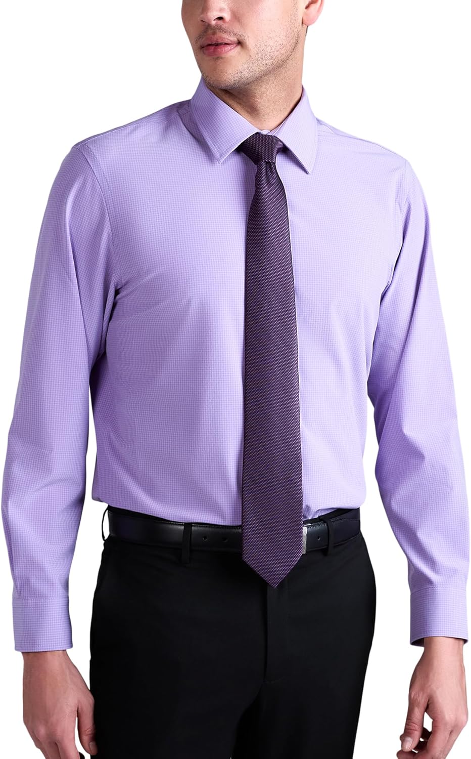 men Smart Wash Classic Fit Comfort Stretch Dress Shirt-Big Or Tall Sizes