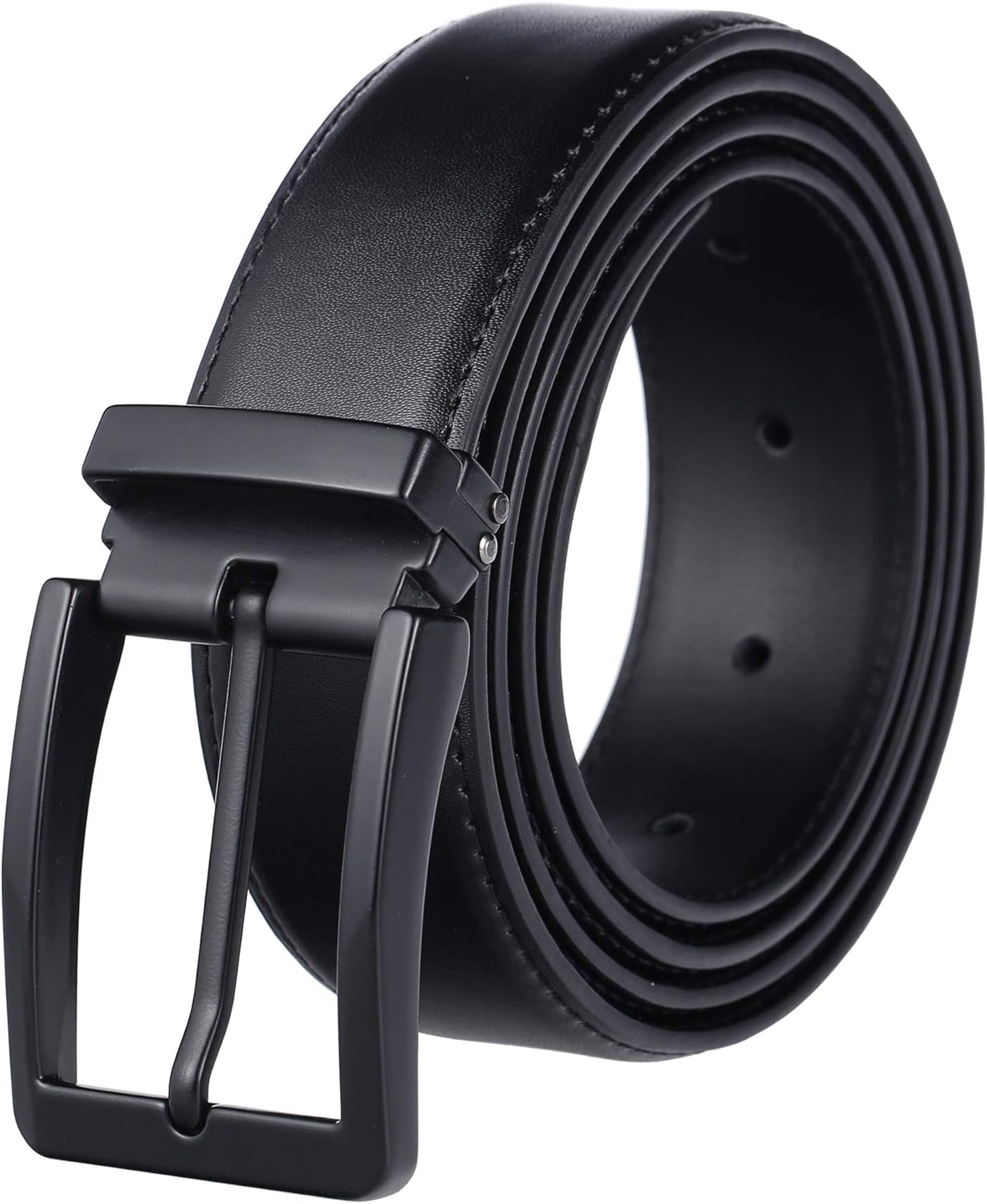Men's Dress Belt Black Leather Belts for Jeans