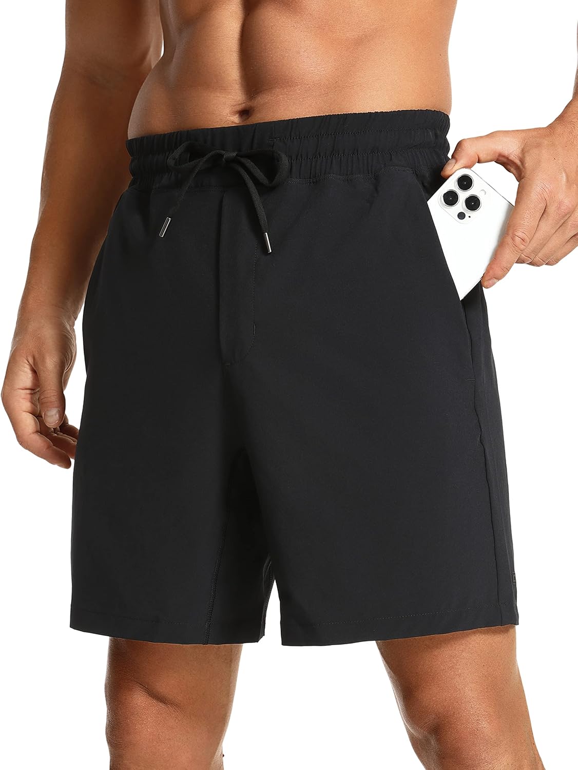 men Linerless Workout Shorts - 7'' Quick Dry for Running Sports Athletic Gym with Pockets
