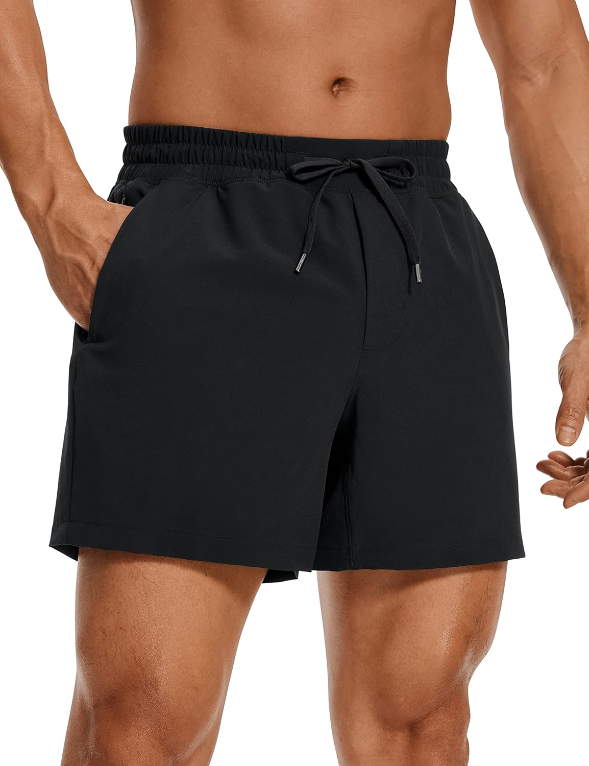 men Linerless Workout Shorts - 5'' Lightweight Quick Dry for Running Sports Athletic Gym with Pockets